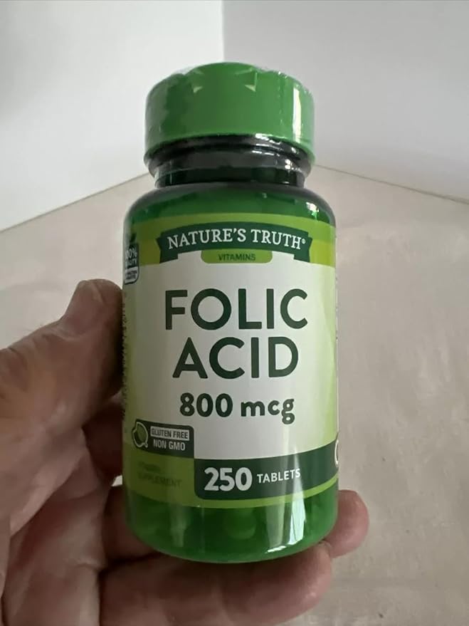 Nature's Truth Folic Acid | 800 mcg | 250 Tablets | Vegetarian, Non-GMO & Gluten Free Supplement | Pack of 2