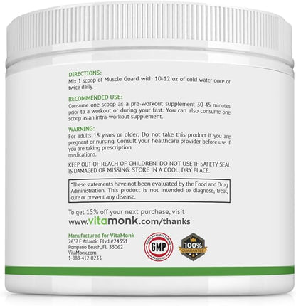 VitaMonk Muscle Builder with HMB, EAAs, Vitamin D, Magnesium - Muscle Building Supplements, Muscle Gainer, Muscle Supplement, Supplements for Muscle Growth