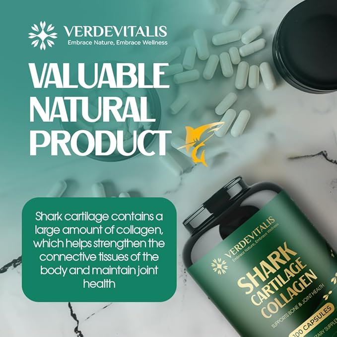 Fish Collagen Peptides Capsules - Non-GMO&Gluten Free Type I, II, III, V, X Hydrolyzed Collagen Supplements with Vitamin C - Supports Healthy Hair, Skin, Nails, & Joints- Made in USA -100 Capsules