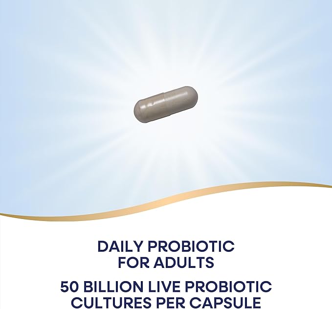 Nature's Way Extra Strength(1) Fortify Probiotic, Prebiotics, 50 Billion Live Cultures, Digestive and Immune Health Support*, 30 Capsules (Packaging May Vary)
