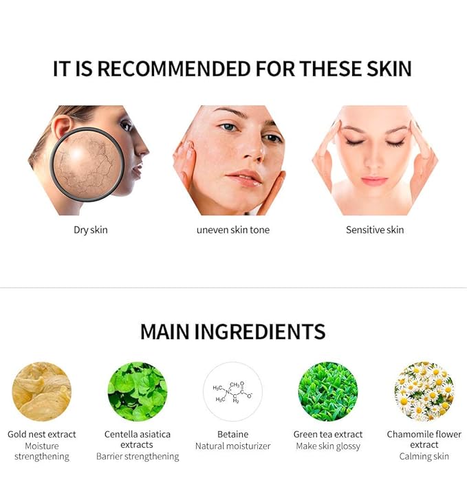 [K Beauty] Bird's Nest Ampoule Sheet Mask | Hyaluronic Acid Sheet Mask | Maximum Hydration and Protection for All Dry Skin Types | Korean Skincare Facial Mask | 10 Sheets