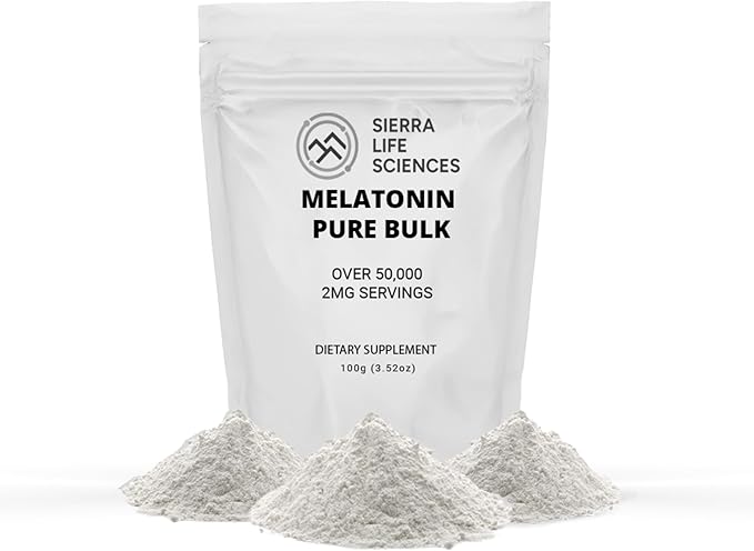 Melatonin | Natural Sleep Aid Bulk Powder | Custom Dose 2mg - 5mg Replace Capsules (100g - 50,000 Doses)