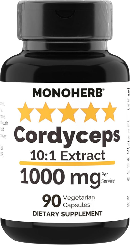 Cordyceps Extract 1000 mg - 90 Vegetarian Capsules