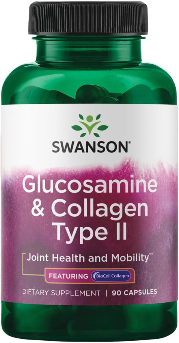 Swanson Glucosamine & Collagen Type II - Featuring BioCell Collagen 90 Capsules