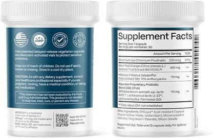 Provitalean GLP-1 Booster & Metabolism Fuel for Women | Mute Cravings for Belly Fat & Resistant Waistlines | B420 Probiotic, Morosil, Chromium | Vegan, Stimulant-Free, Gluten-Free | 30 Ct