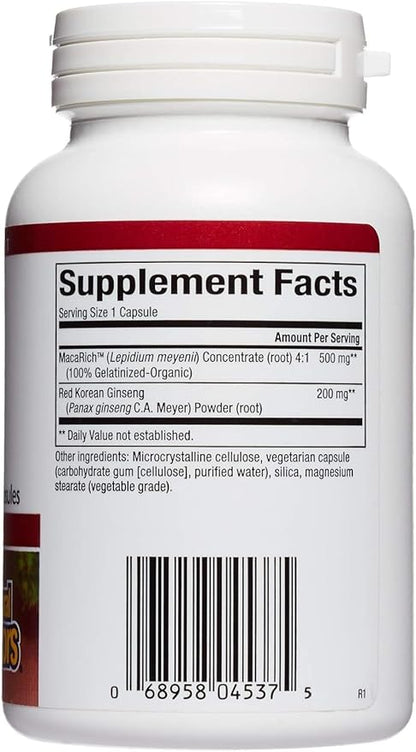 MacaRich by Natural Factors, Super Strength Power Maca, Superfruit Antioxidant Supplement with Ginseng, 90 capsules (90 servings)