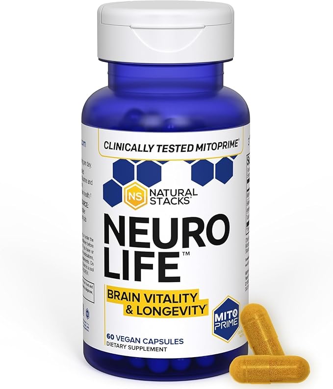 NATURAL STACKS NeuroLife & Resveratrol Supplement Bundle - Supports Longevity & Brain Aging* - 120 Capsules
