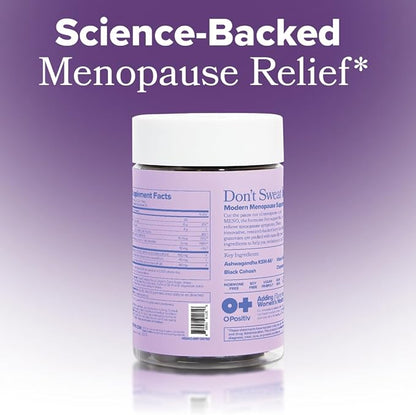 O Positiv MENO Gummies for Menopause, 30 Servings (Pack of 1) - Hormone-Free Supplements for Women with Black Cohosh & Ashwagandha KSM-66 - Helps Alleviate Hot Flashes, Night Sweats, & Mood Swings
