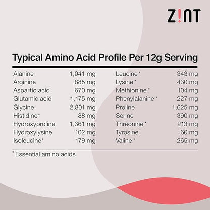 Zint Collagen Peptides Powder: Paleo & Keto Certified - Granulated Collagen Hydrolysate for Enhanced Absorption - Enzymatically Hydrolyzed Protein for Women & Men, 16 oz