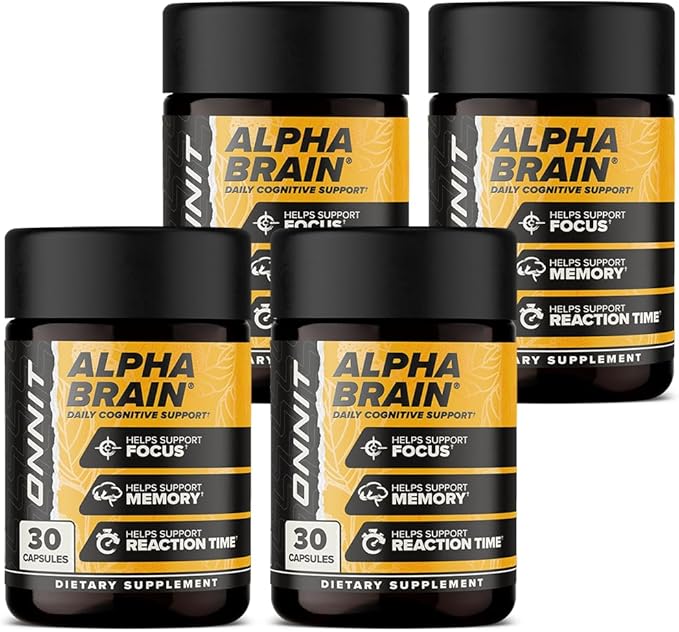 ONNIT Alpha Brain (120ct) - Over 1 Million Bottles Sold - Premium Nootropic Brain Supplement - Focus, Concentration & Memory - Alpha GPC, L Theanine & Bacopa Monnieri