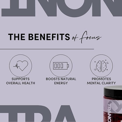 Tranont Focus Vitamin B Complex - Enhance Mental Clarity, Energy, and Immune Health with Natural Supplements, Green Tea & Lion's Mane Mushroom Supplement - Vegan, Gluten-Free - 90 Capsules