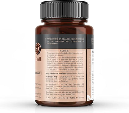 pureclinica UltraColl Marine Collagen 1000mg x 720 Tablets (4 Bottles of 180 Tablets - 1 Years Supply). The only Patented Anti-Aging Collagen Types I, II, III, and VII