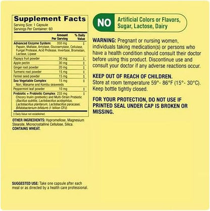 Advanced Digestive Enzymes, 60 Count