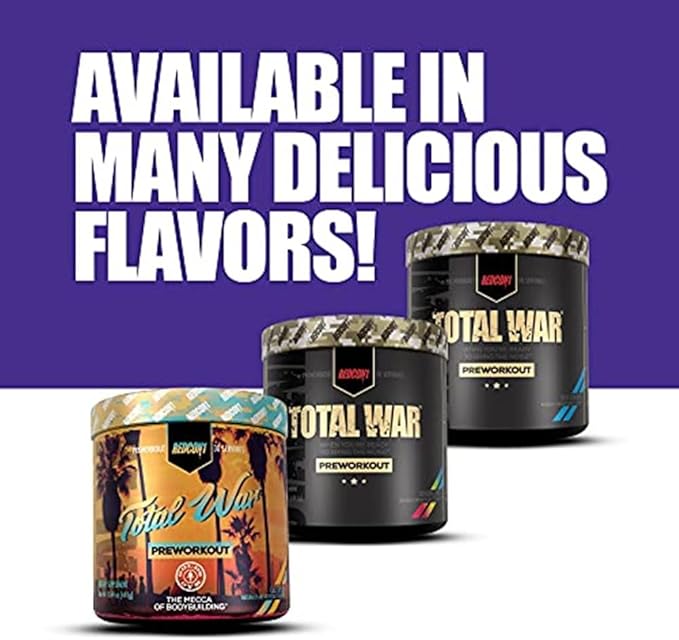 REDCON1 Total War Preworkout, Sour Gummy Bear - Contains 320mg of Caffeine from Green Tea, Juniper & Beta Alanine - Pre Work Out with Amino Acids to Increase Pump, Energy + Endurance (30 Servings)