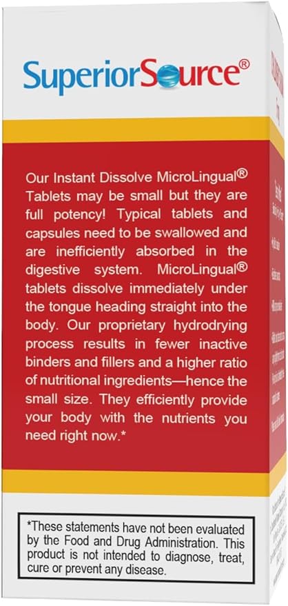 Superior Source Children?s Iron 5 mg - Ferrous Fumarate Supplement for Kids - Iron Supplement for Cell Health & Development Support - Supplement Tablets for Toddlers - 100 Instant Dissolve Tablets