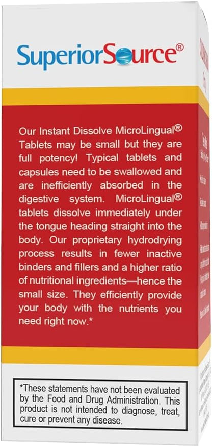 Superior Source Children?s Iron 5 mg - Ferrous Fumarate Supplement for Kids - Iron Supplement for Cell Health & Development Support - Supplement Tablets for Toddlers - 100 Instant Dissolve Tablets