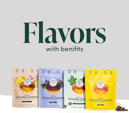 Beekeeper's Naturals Soothing Mint Eucalyptus Cough Drops, Immune Support with Vitamin D, Zinc and Propolis, Cooling & Throat Soothing Lozenges, 14 Ct