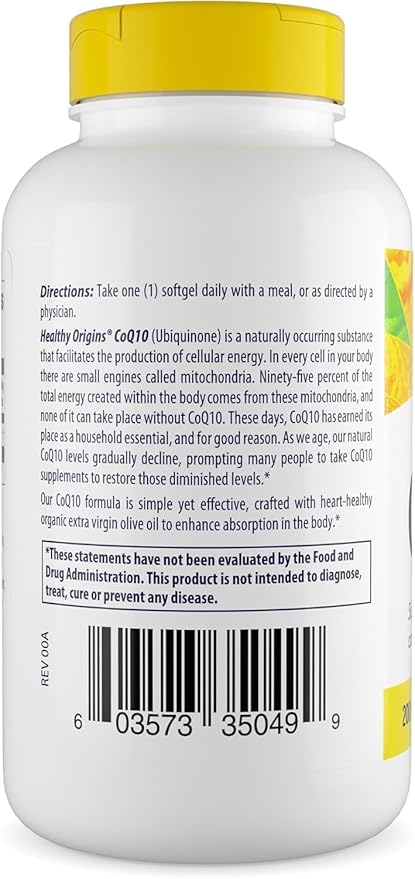 Healthy Origins CoQ10 (Kaneka Q10), 300 mg - Heart Health & Energy Supplement - Gluten-Free & Non-GMO Supplements - 150 Softgels