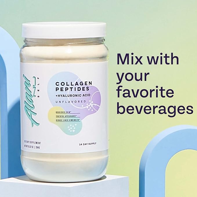 Alani Nu Collagen Peptides Powder UNFLAVORED | 18g Protein | Supports Bone, Skin and Nail Health | Collagen for Women | 80mg of Hyaluronic Acid | Gluten Free | Sugar Free | 14 Servings