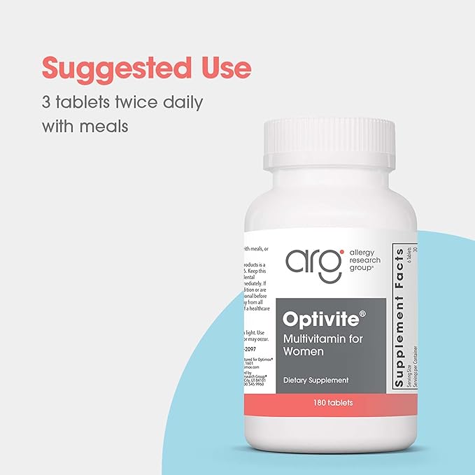 Optimox Optivite PMT Supplement - PMS Support for Women, Hormonal Balance, Womens Multivitamins, PMS Relief, Magnesium Supplement - 180 Count