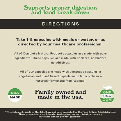 Digestive Enzymes Supplements, Natural Plant Based Superfood - 100 Capsules 600mg Probiotics Amylase Bromelain Lipase