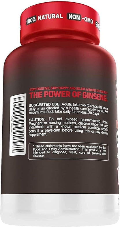 Herbtonics Korean Panax Red Ginseng and Strengthtonic Testosterone Booster for Men Bundle