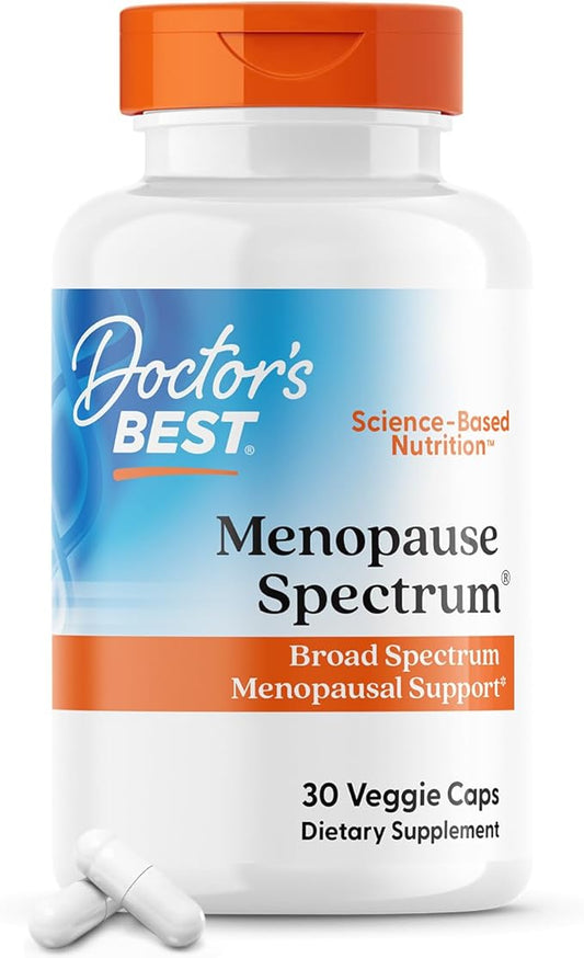 Doctor's Best Menopause Spectrum with EstroG-100, Non-GMO, Vegan, Gluten Free, Soy Free, Veggie Caps, 30 Count
