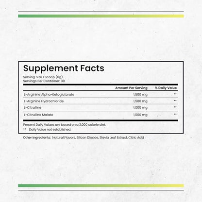Nature's Pure Blend Liquid Nitric Oxide Supplements for Men – L-Arginine Powder – Nitric Oxide Booster & Circulation Supplement – Blood Flow Support, L Arginine and L Citrulline – 5000 MG