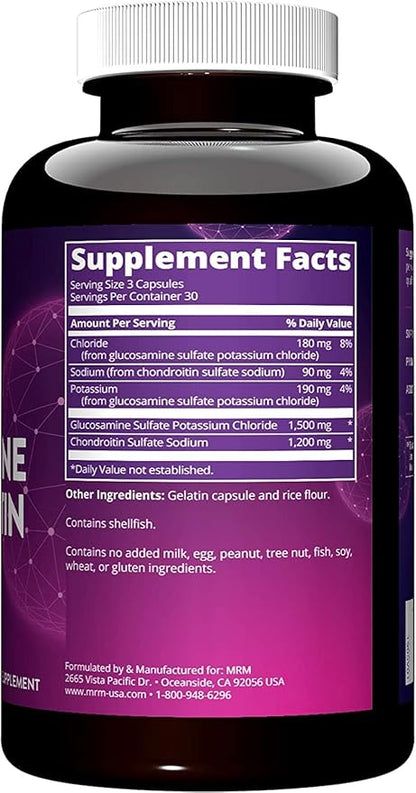 MRM Glucosamine1500mg/Chondroitin 1200mg , 90 Capsules