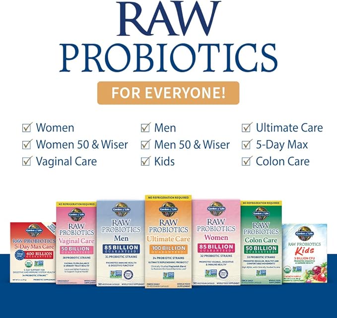 Garden of Life | RAW Probiotics Kids | 5 Billion CFU Promotes Digestive & Immune Health* | Mild Banana Taste | 3.57 oz Powder