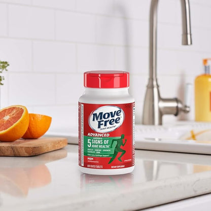 Move Free Advanced Plus MSM with Glucosamine & Chondroitin , 120 Count (Pack of 2)