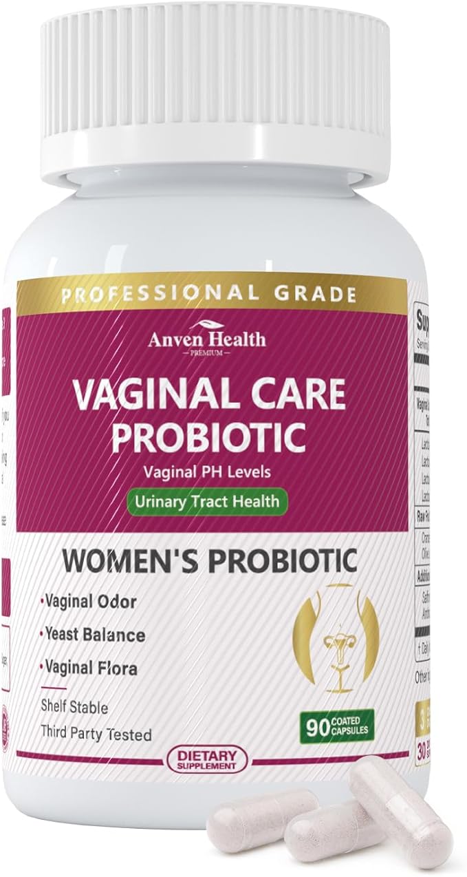 Vaginal Probiotics for Women - 60 Billion Womens Probiotic for Vaginal Flora, Odor, Yeast, Gut & Digestive Health with Saffron, Lecithin, Cranberry & Olive Leaf Extracts | 90 Veggie Caps