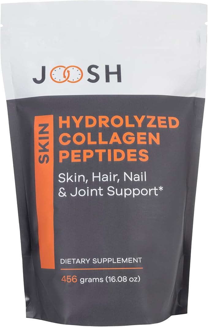 Hydrolyzed Collagen Peptides Powder, Adult Nutritional Supplement, Grass-Fed, Dairy-Free, Gluten-Free, 10g Serving, 46 Servings, Pouch