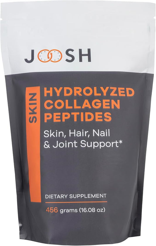 Hydrolyzed Collagen Peptides Powder, Adult Nutritional Supplement, Grass-Fed, Dairy-Free, Gluten-Free, 10g Serving, 46 Servings, Pouch