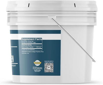 Earthborn Elements Hydrolyzed Marine Collagen Peptides Powder 1 Gallon Bucket, Pure & Undiluted, Dietary Supplement