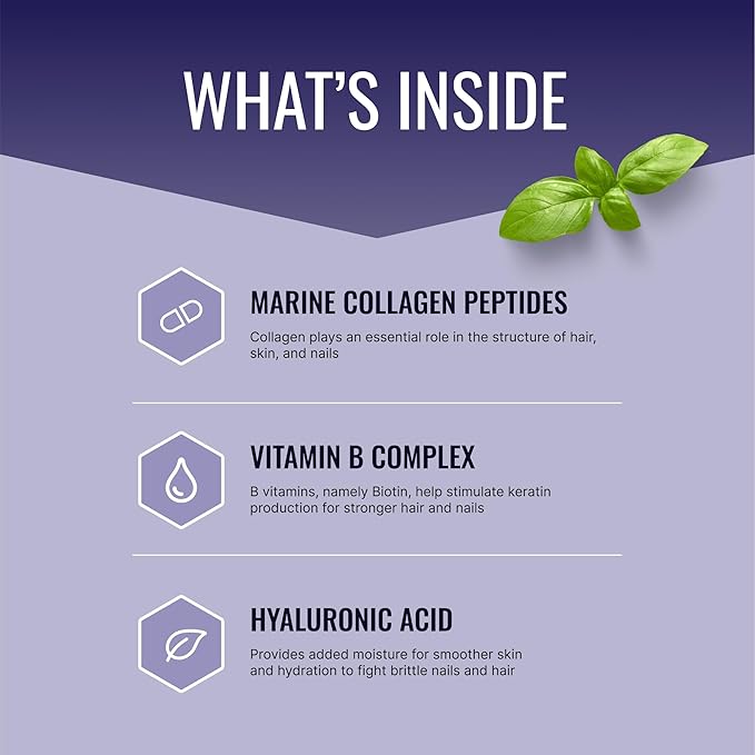 Approved Science Hair, Skin and Nails - Support Supplement - Biotin, Collagen, Vitamin B Complex, Silica, BioPerine - 360 Capsules - 6 Month Supply