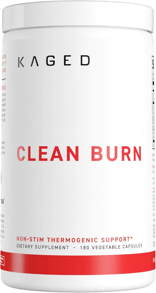 Kaged Thermogenic Clean Burn Caps for Men & Women Weight Management Supplement Caffeine-Free 90 Servings
