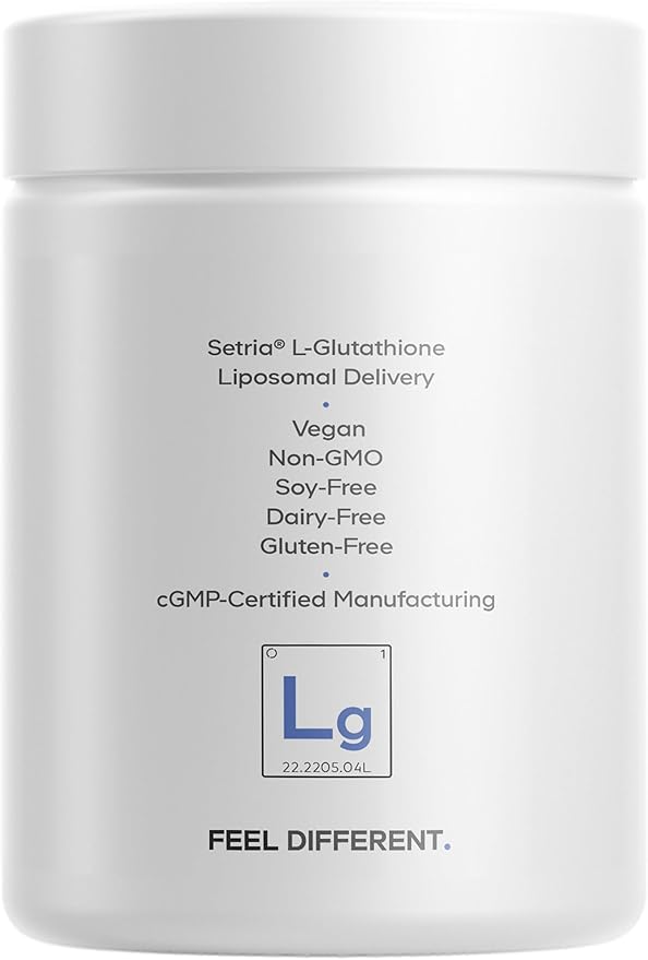 Codeage Liposomal Glutathione Supplement - Pure Reduced Setria L-Glutathione, Liposomal Delivery, Phospholipid Complex - Encapsulated Glutathione Powder Pills - Vegan, Non-GMO - 60 Capsules