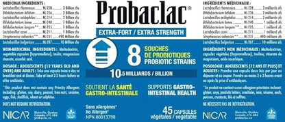 Extra Strength Formula,Multistrain probiotic and lactic Ferment Complex,Formula Based on Natural strains thereby ensuring Complete intestinal Tract Coverage (45)