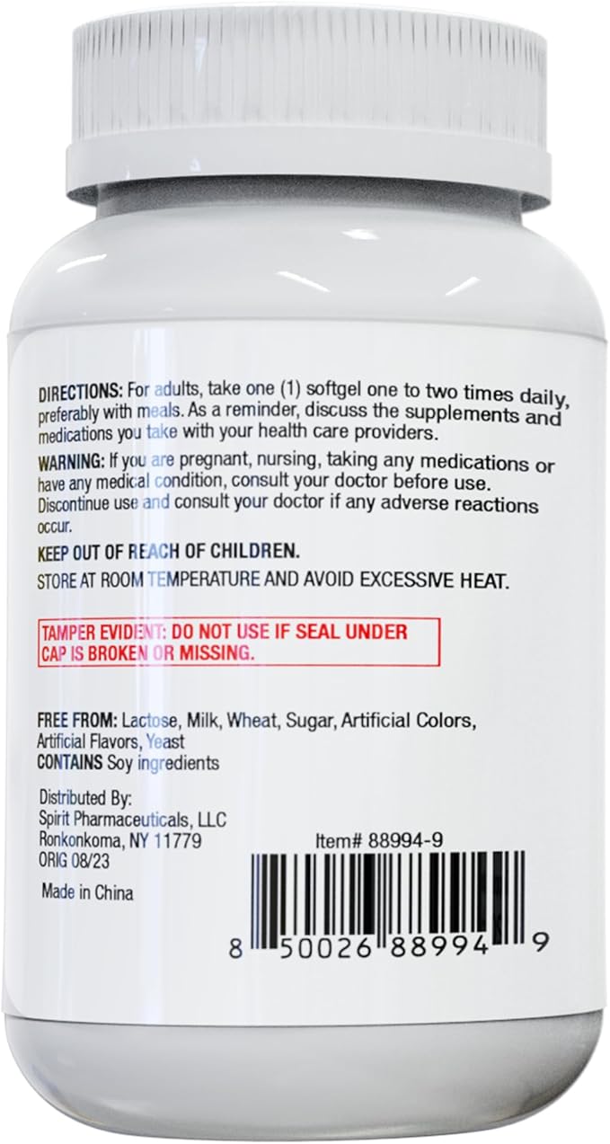 ValuMeds CoQ-10 Non-GMO Coenzyme Q10 Supplement, 120 Softgels | for Heart Health and Energy Support | Gluten Free for High Blood Pressure (120 Count (Pack of 1), 200 mg)
