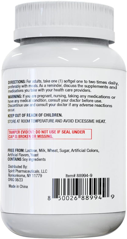 ValuMeds CoQ-10 Non-GMO Coenzyme Q10 Supplement, 120 Softgels | for Heart Health and Energy Support | Gluten Free for High Blood Pressure (120 Count (Pack of 1), 200 mg)