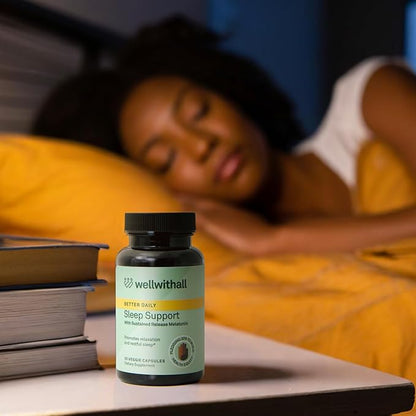 Sleep Support with Sustained-Release Melatonin | Includes L-Theanine and Ashwagandha | Promotes Relaxation and Sleep Quality | Supports Stress Management | Use Before Bedtime | 30 Capsules