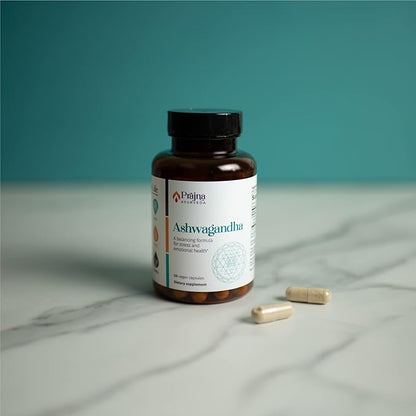 Dr. Chaudhary’s Prajna Ayurveda Ashwagandha is a Balancing Formula That Helps Calm the Mind and Body, Control Stress Cravings, Modulate Cortisol, Support Hormone Balance, Vegan, Gluten-Free, Organic