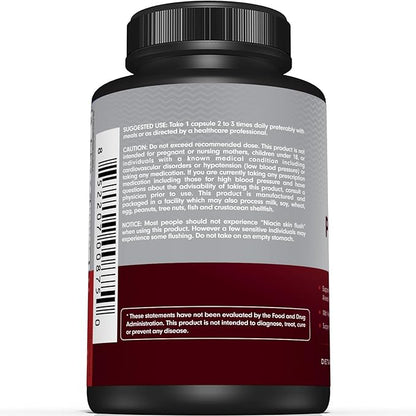 Premium Blood Pressure Support Supplement for Cardiovascular & Heart Health with Garlic, Hawthorn & Hibiscus (180 Capsules)
