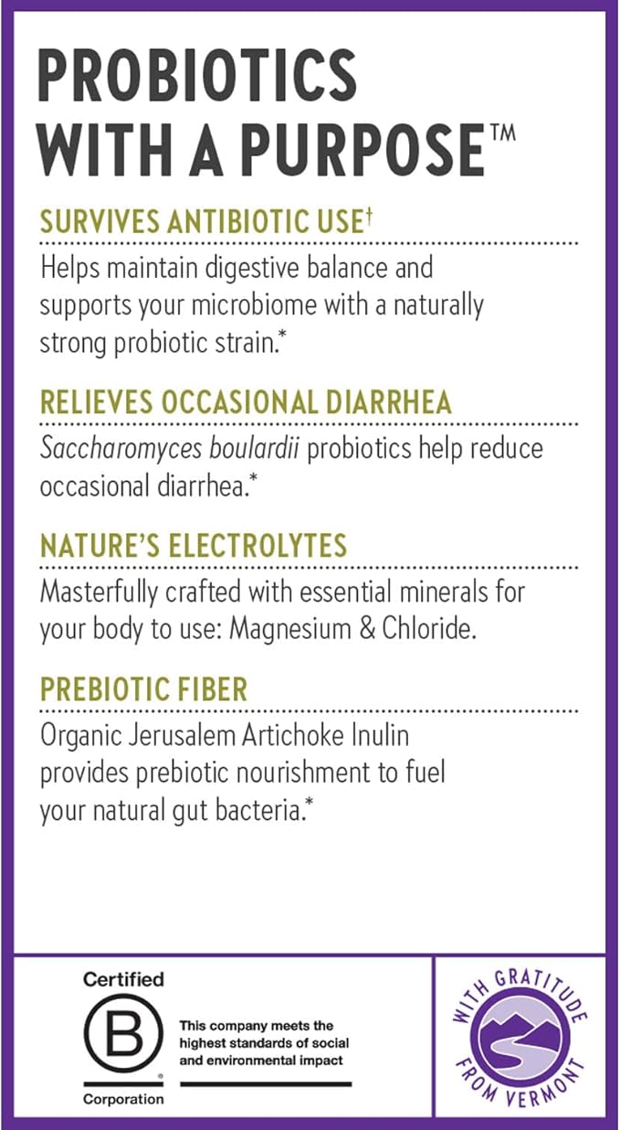 New Chapter All-Flora Probiotic Flora Fortify, Ultra-Concentrated Probiotics for Digestive Health, Survives Antibiotic Use, with Electrolytes + Inulin Prebiotic Fiber, 100% Vegan, 14-Day Supply