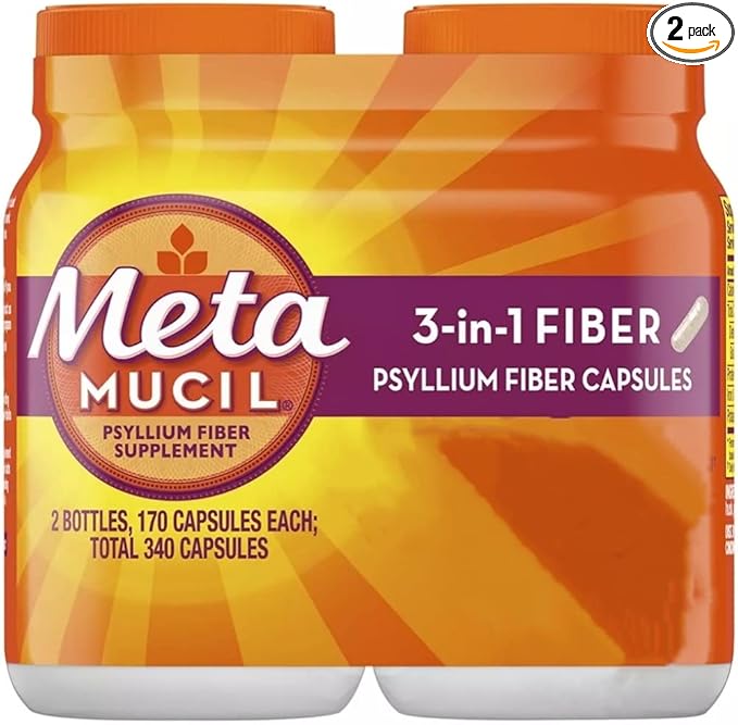 Metamucil Fiber Therapy for Regularity, Fiber Supplement, 340 Count (Pack of 2)
