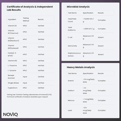 11-in-1 Nootropic Supplement: Supports Memory & Cognition - 100mg Ginkgo 150mg Bacopa 300mcg Huperzine 200mg L-Theanine 150mg L-Tyrosine & Bioactive B-Complex w/ 5-MTHF - 1,100mg+ Serving - 60 Count