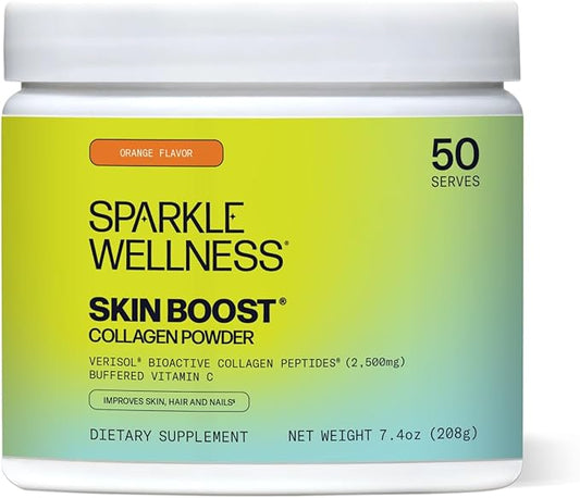 Skin Boost (Orange) [50-Serves] | Collagen Powder Supplement with VERISOL Bioactive Hydrolyzed Collagen Peptides & Vitamin C to Improve Skin, Hair & Nail Health