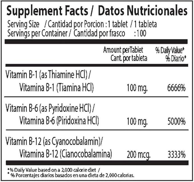 NeuroBion High Potency Classic Formula 100 Tablets