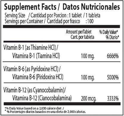 NeuroBion High Potency Classic Formula 100 Tablets